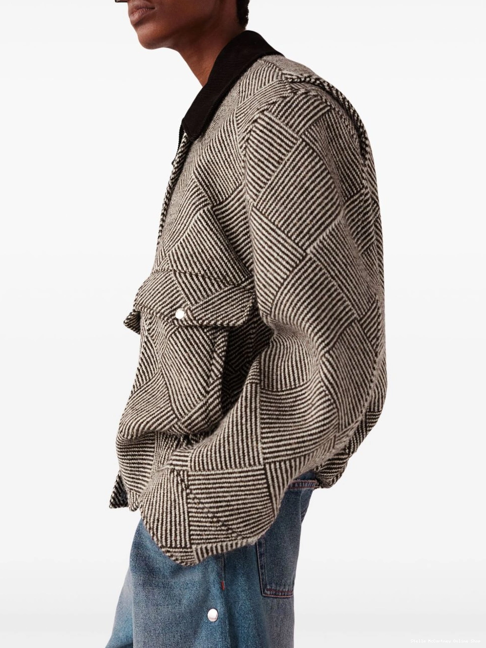 Affordable corduroy-collar Women tweed Stella jacket McCartney 0724